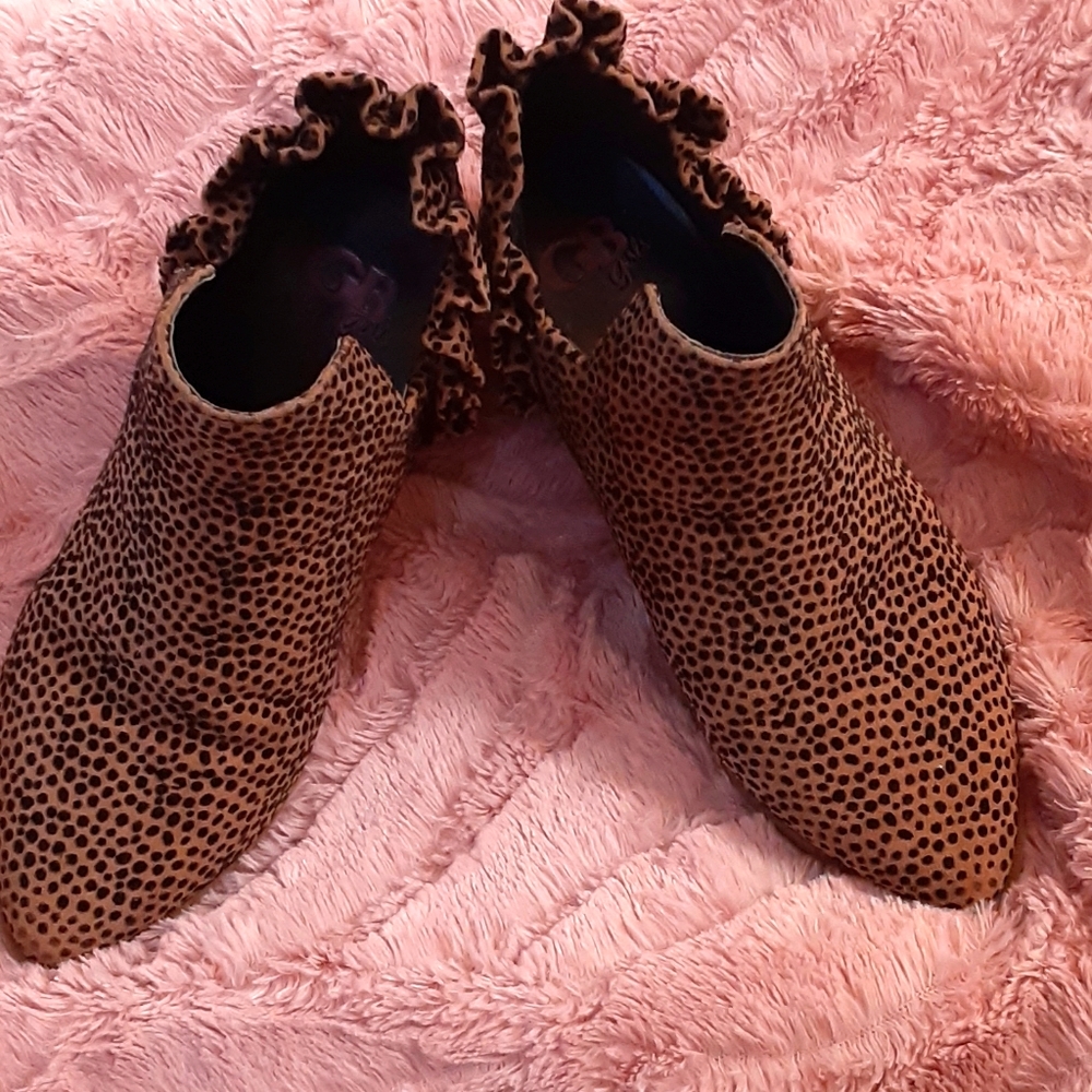 GB Girls Leopard Print Booties